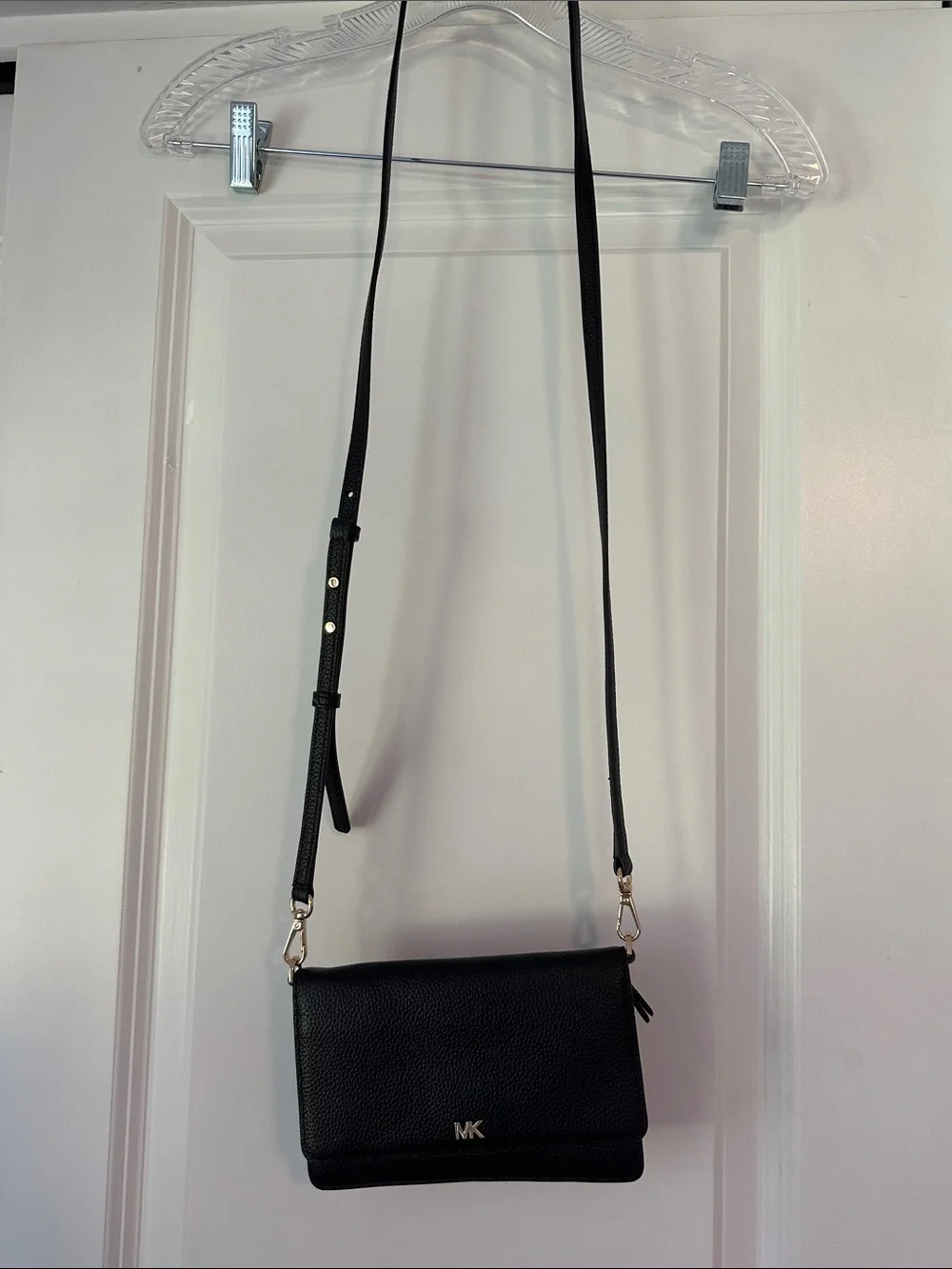 Michael Kors Black Pebbled Leather Crossbody